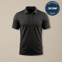 Pánské polo Capri v černé barvě, čelní pohled, 30 dní záruka