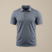 Pánské polo Capri v šedé barvě, čelní pohled