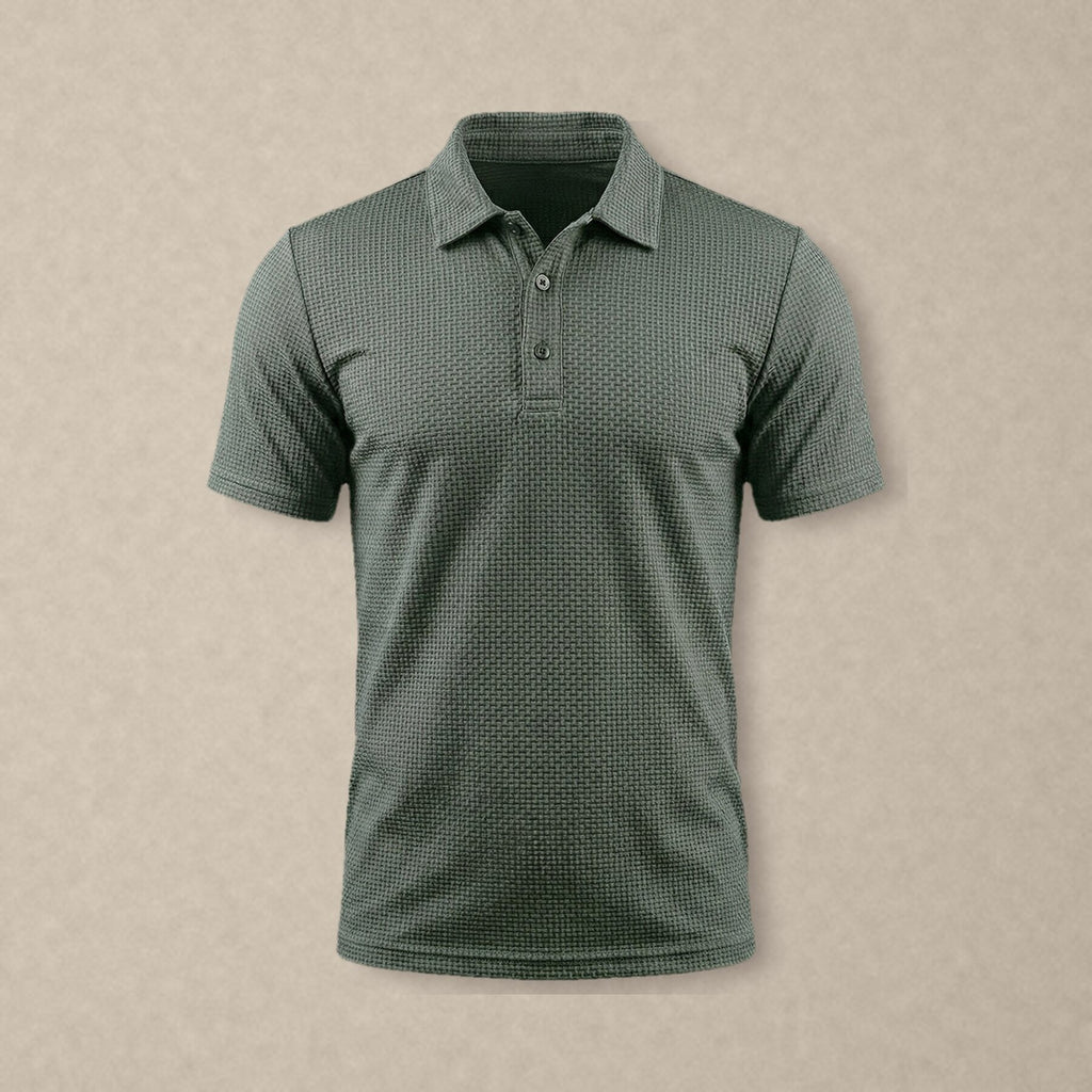 Pánské polo Capri v khaki barvě, čelní pohled